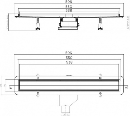 Душевой лоток Pestan Betto Line 13702516 Душевой лоток Pestan Betto Line 13702516