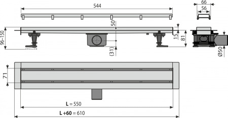 ������� ����� AlcaPlast APZ13-DOUBLE9-550 � �������� � �������