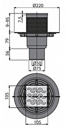 Трап для душа AlcaPlast APV202 Трап для душа AlcaPlast APV202